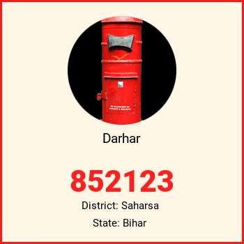 Darhar pin code, district Saharsa in Bihar
