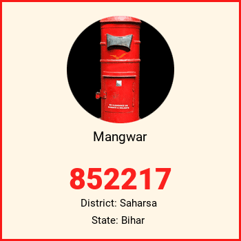 Mangwar pin code, district Saharsa in Bihar