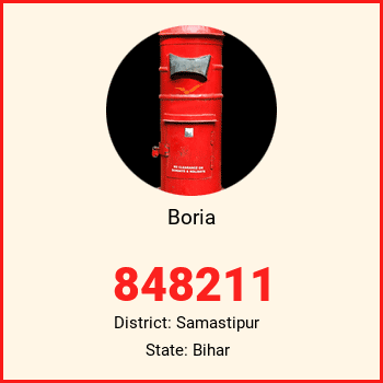 Boria pin code, district Samastipur in Bihar