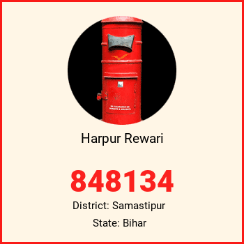 Harpur Rewari pin code, district Samastipur in Bihar