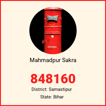 Mahmadpur Sakra pin code, district Samastipur in Bihar