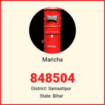 Maricha pin code, district Samastipur in Bihar
