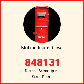 Mohiuddinpur Rajwa pin code, district Samastipur in Bihar