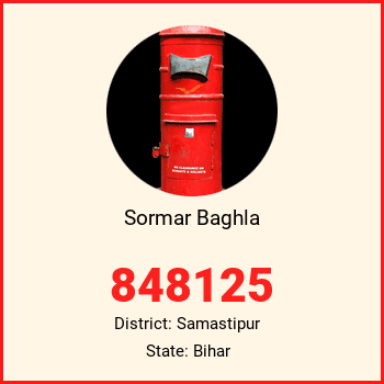 Sormar Baghla pin code, district Samastipur in Bihar