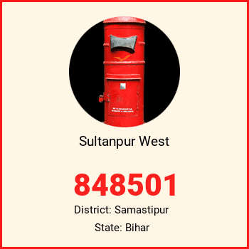 Sultanpur West pin code, district Samastipur in Bihar