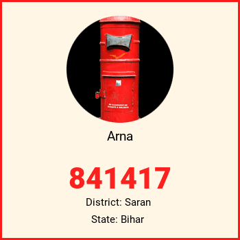 Arna pin code, district Saran in Bihar
