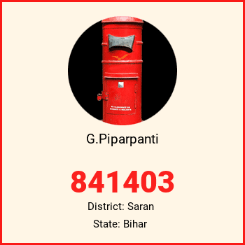 G.Piparpanti pin code, district Saran in Bihar