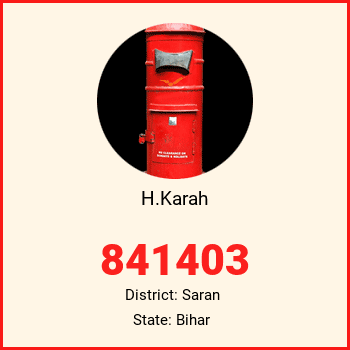 H.Karah pin code, district Saran in Bihar