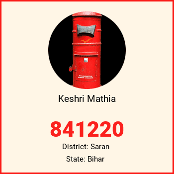 Keshri Mathia pin code, district Saran in Bihar