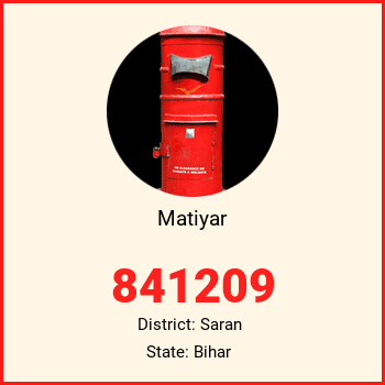 Matiyar pin code, district Saran in Bihar