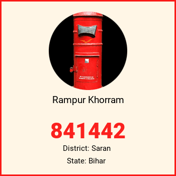 Rampur Khorram pin code, district Saran in Bihar