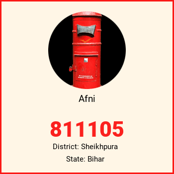 Afni pin code, district Sheikhpura in Bihar