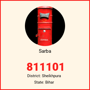 Sarba pin code, district Sheikhpura in Bihar