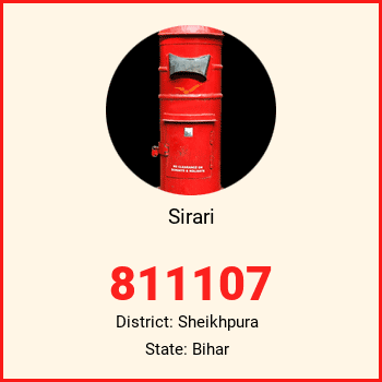 Sirari pin code, district Sheikhpura in Bihar