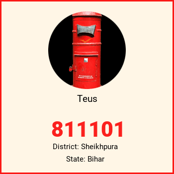 Teus pin code, district Sheikhpura in Bihar