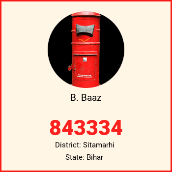 B. Baaz pin code, district Sitamarhi in Bihar