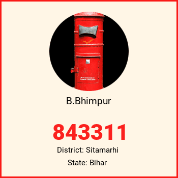 B.Bhimpur pin code, district Sitamarhi in Bihar