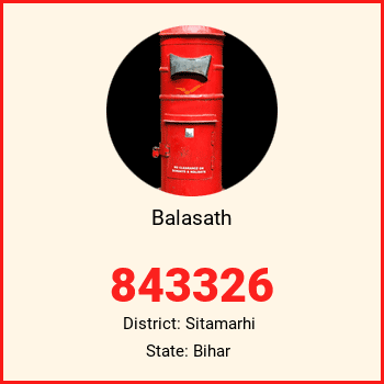 Balasath pin code, district Sitamarhi in Bihar