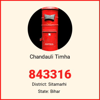 Chandauli Timha pin code, district Sitamarhi in Bihar