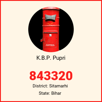 K.B.P. Pupri pin code, district Sitamarhi in Bihar