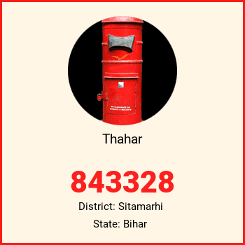 Thahar pin code, district Sitamarhi in Bihar