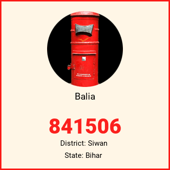 Balia pin code, district Siwan in Bihar