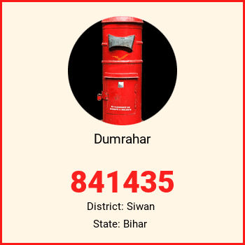 Dumrahar pin code, district Siwan in Bihar