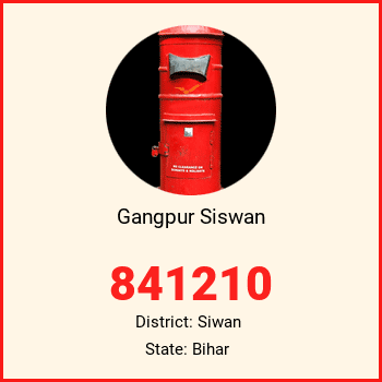 Gangpur Siswan pin code, district Siwan in Bihar