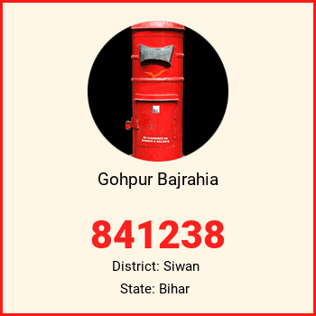 Gohpur Bajrahia pin code, district Siwan in Bihar