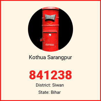 Kothua Sarangpur pin code, district Siwan in Bihar