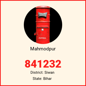 Mahmodpur pin code, district Siwan in Bihar