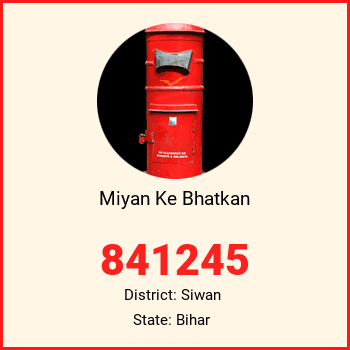 Miyan Ke Bhatkan pin code, district Siwan in Bihar