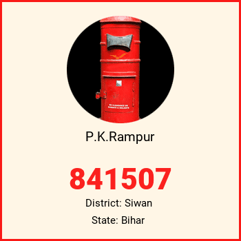 P.K.Rampur pin code, district Siwan in Bihar