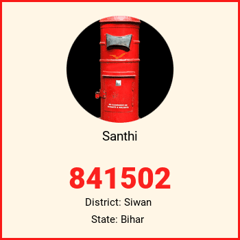 Santhi pin code, district Siwan in Bihar
