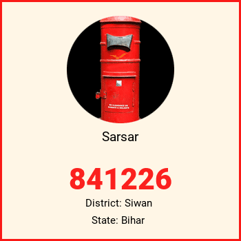 Sarsar pin code, district Siwan in Bihar