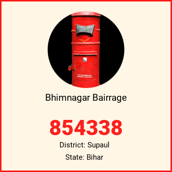 Bhimnagar Bairrage pin code, district Supaul in Bihar