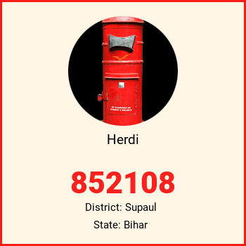Herdi pin code, district Supaul in Bihar