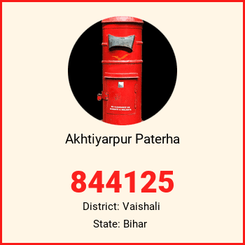 Akhtiyarpur Paterha pin code, district Vaishali in Bihar