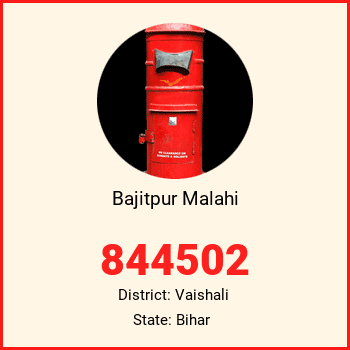 Bajitpur Malahi pin code, district Vaishali in Bihar