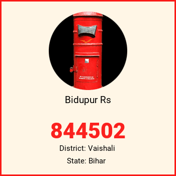 Bidupur Rs pin code, district Vaishali in Bihar
