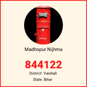 Madhopur Nijhma pin code, district Vaishali in Bihar