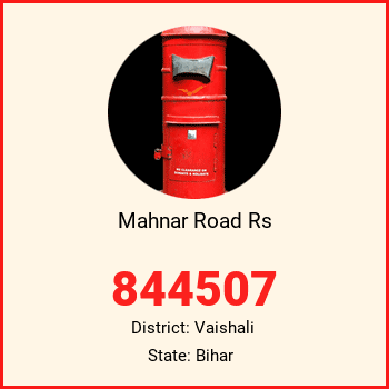 Mahnar Road Rs pin code, district Vaishali in Bihar