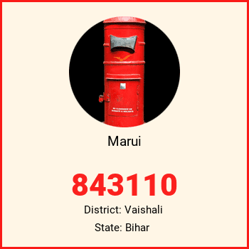 Marui pin code, district Vaishali in Bihar