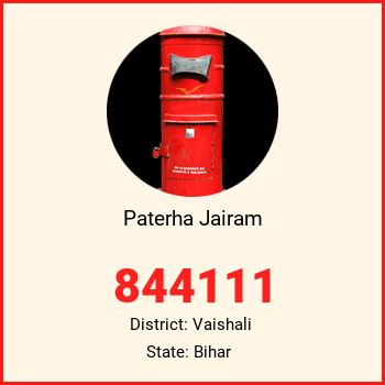 Paterha Jairam pin code, district Vaishali in Bihar