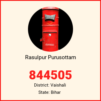 Rasulpur Purusottam pin code, district Vaishali in Bihar