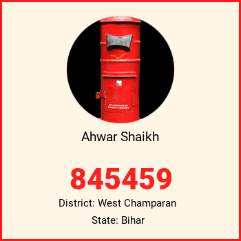 Ahwar Shaikh pin code, district West Champaran in Bihar