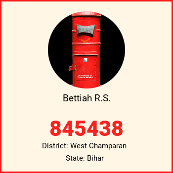 Bettiah R.S. pin code, district West Champaran in Bihar