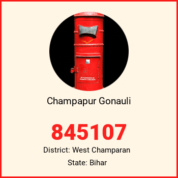 Champapur Gonauli pin code, district West Champaran in Bihar
