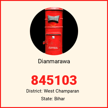 Dianmarawa pin code, district West Champaran in Bihar