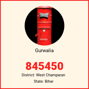 Gurwalia pin code, district West Champaran in Bihar